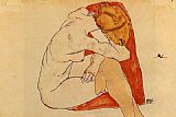 Egon Schiele Seated Woman painting